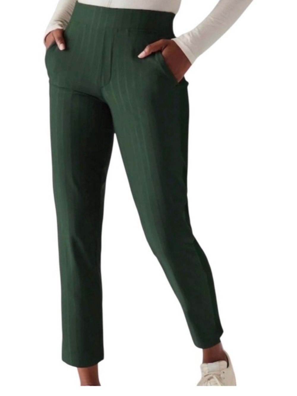 Athleta Brooklyn Ankle Pant in Seaweed Gloss Stripe